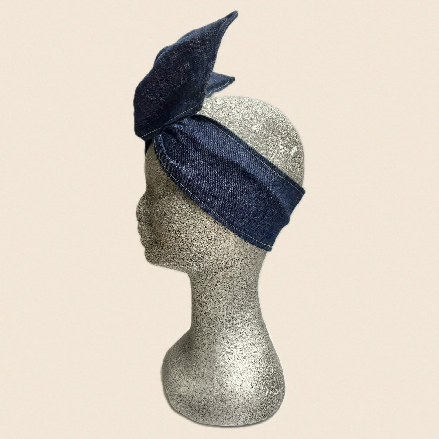 OH SEW ROSY: WIRE HEADBAND - Blue Denim