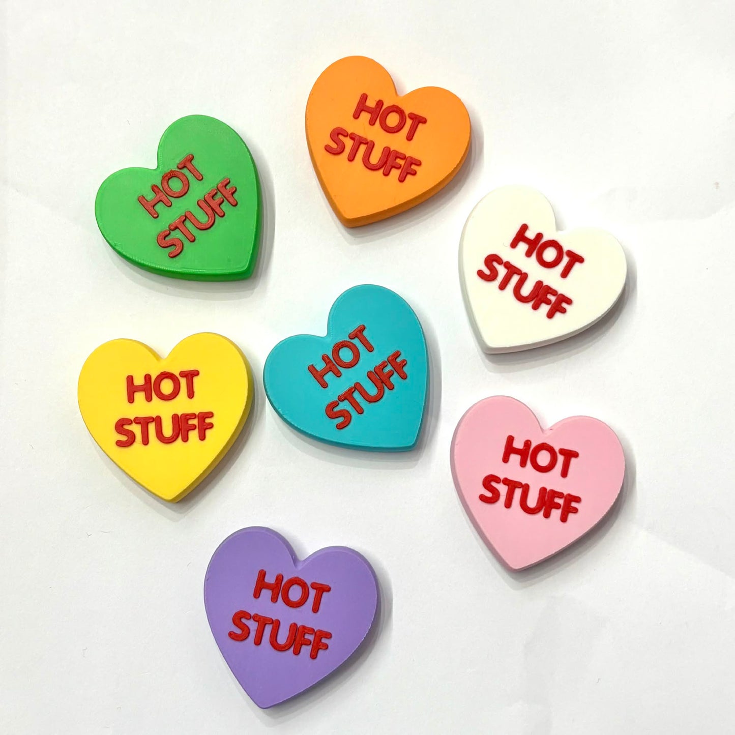 DWAYNSKI.3D - "HOT STUFF" - CONVERSATION HEART MAGNETS