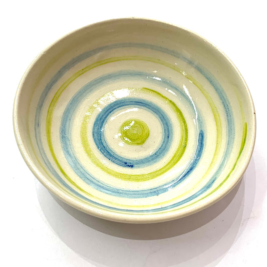 EARTH BY HAND- Line Dish #2- Lime/Blue