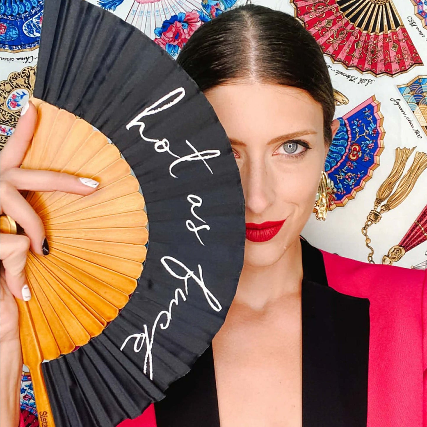 SISTA & CO. - BESPOKE HAND FANS - Hot As F - Medium