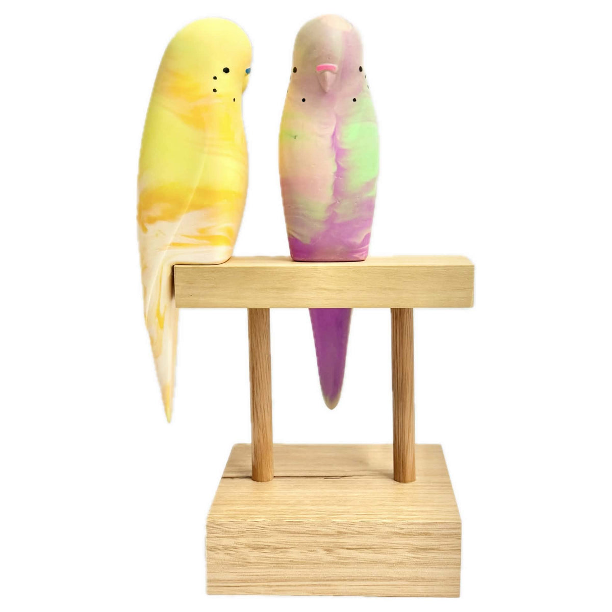PETE CROMER - RESIN BUDGERIGAR #13 SUNSET YELLOW AND ORANGE