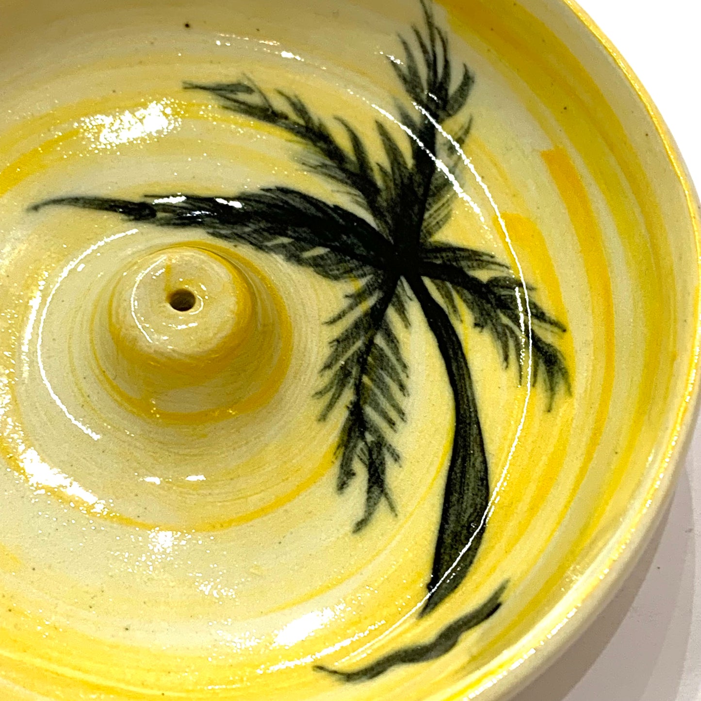 EARTH BY HAND- Incense Holders- Yellow Palm Tree + Free Incense Pack