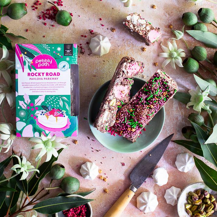 PEBBLY PATH- Christmas Rocky Road- Pavlova Parkway- 200g