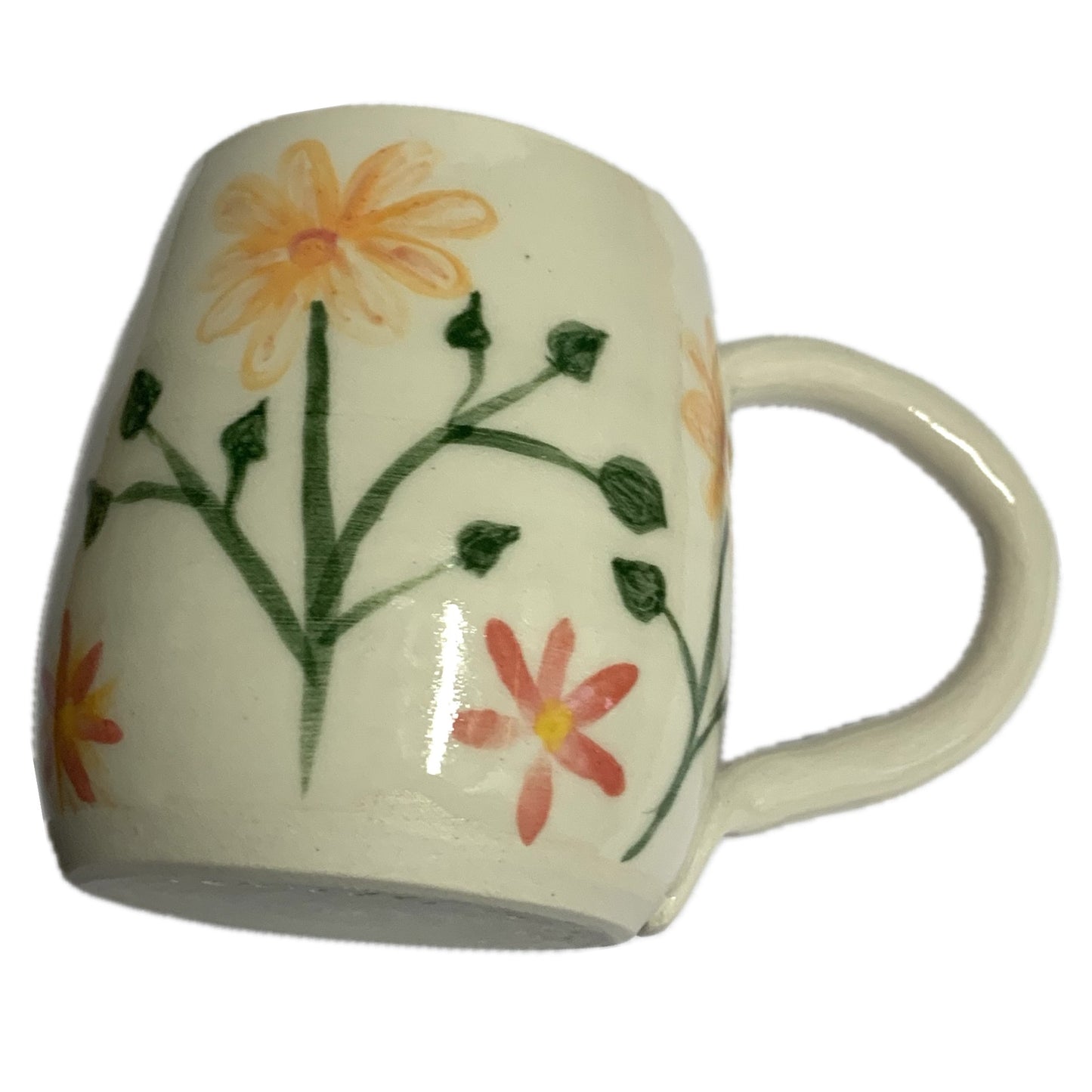 EARTH BY HAND- Floral Mug- Handpainted