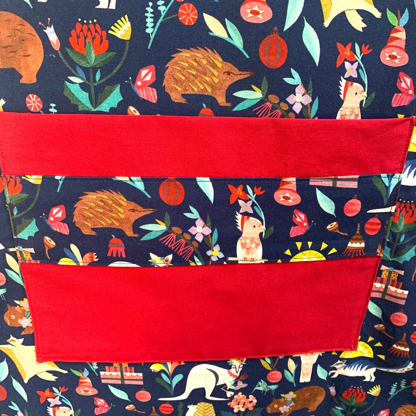 MUMMA WHOOPEE - "Blue Australiana" Christmas Apron