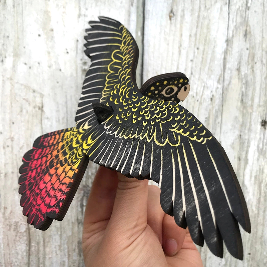 BRIDGET FARMER PRINTMAKER- Black Cockatoo Mobile- Female