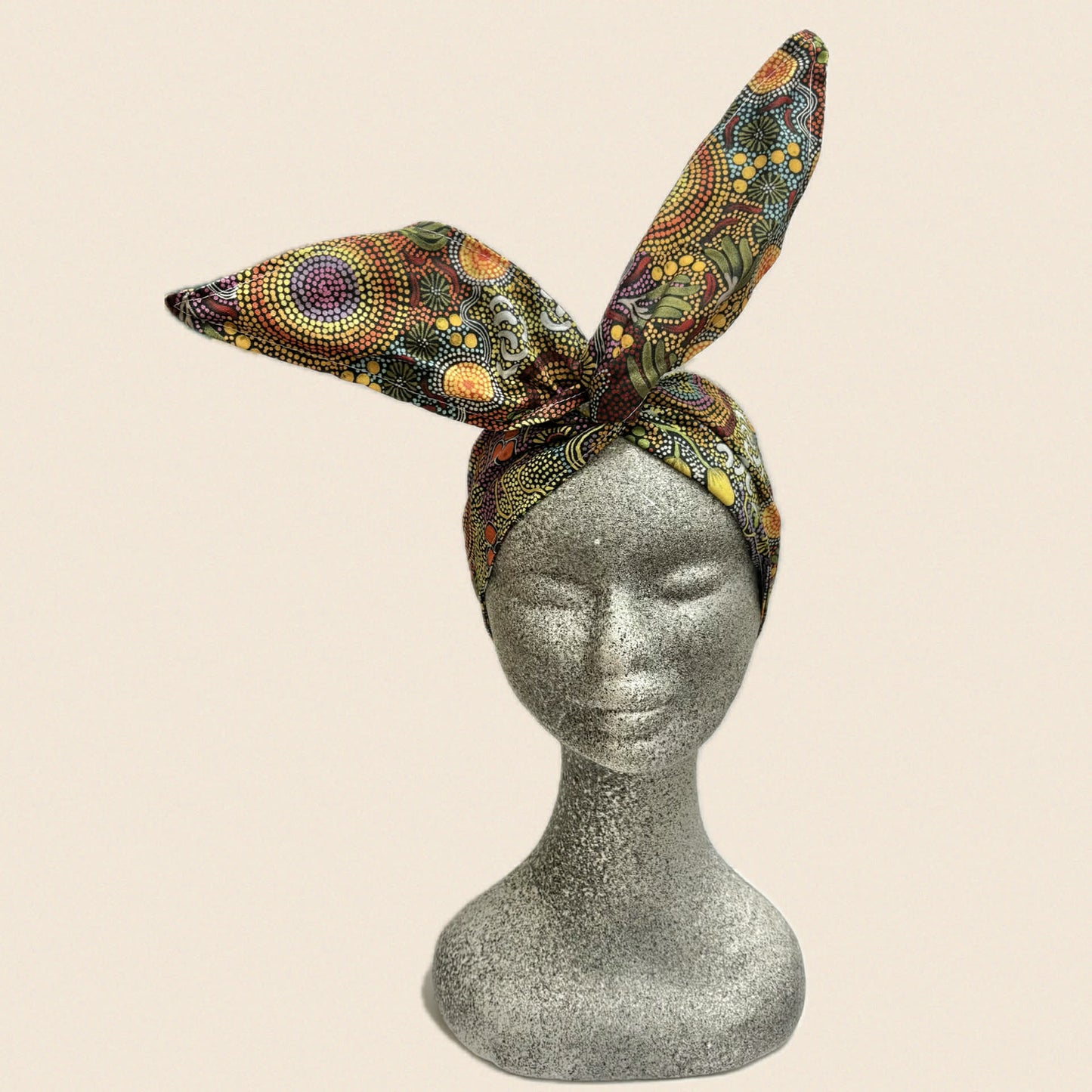 OH SEW ROSY: WIRE HEADBAND - Budgerigar Dreaming (Warlukurlangu Fabric)