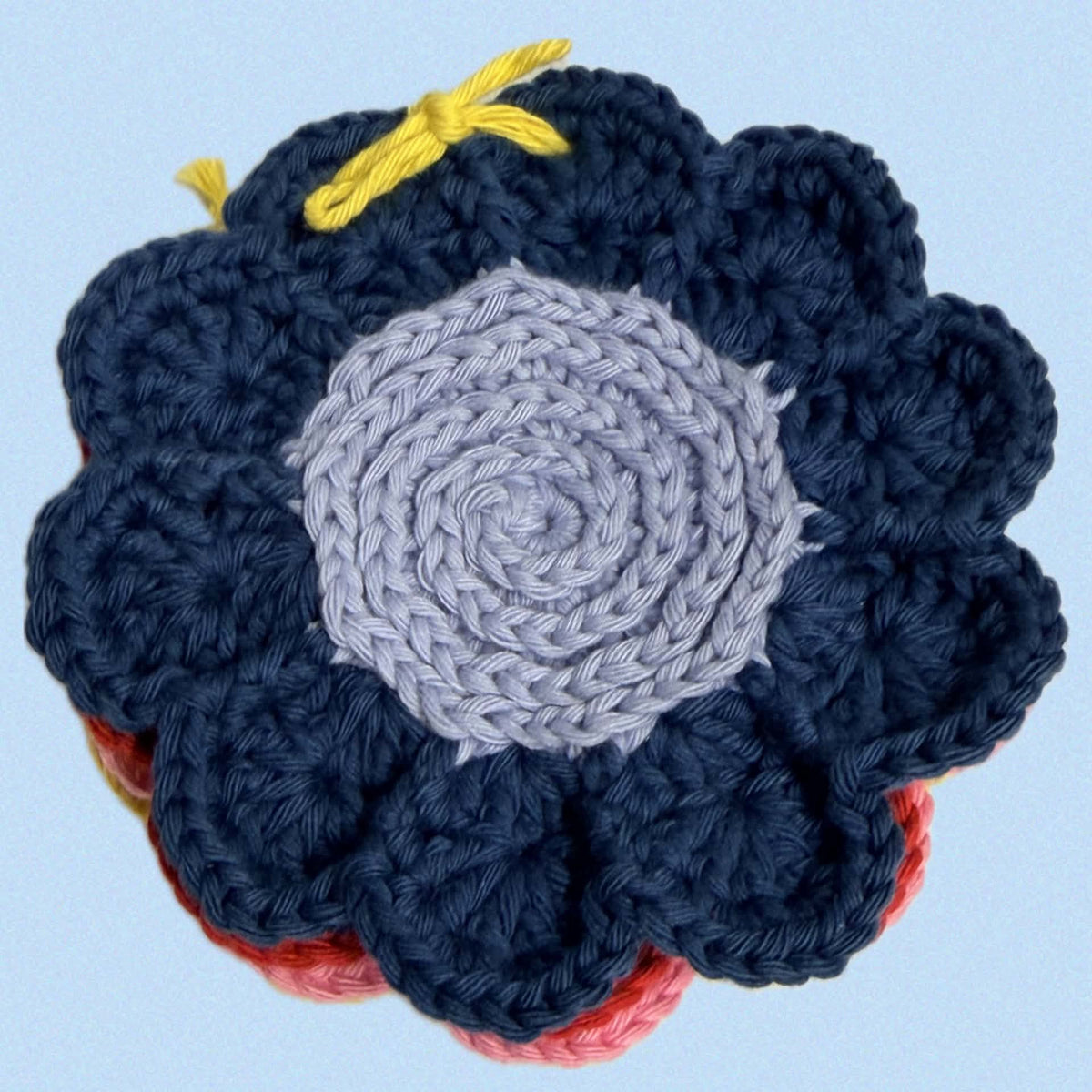FIBRESCAPE - Crochet Flower Coasters - Set of 4