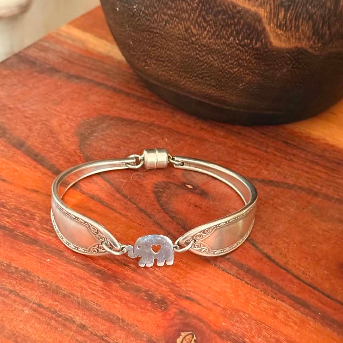 MOLLY MADE- 'Lucky Elephant' Silverware Bracelet