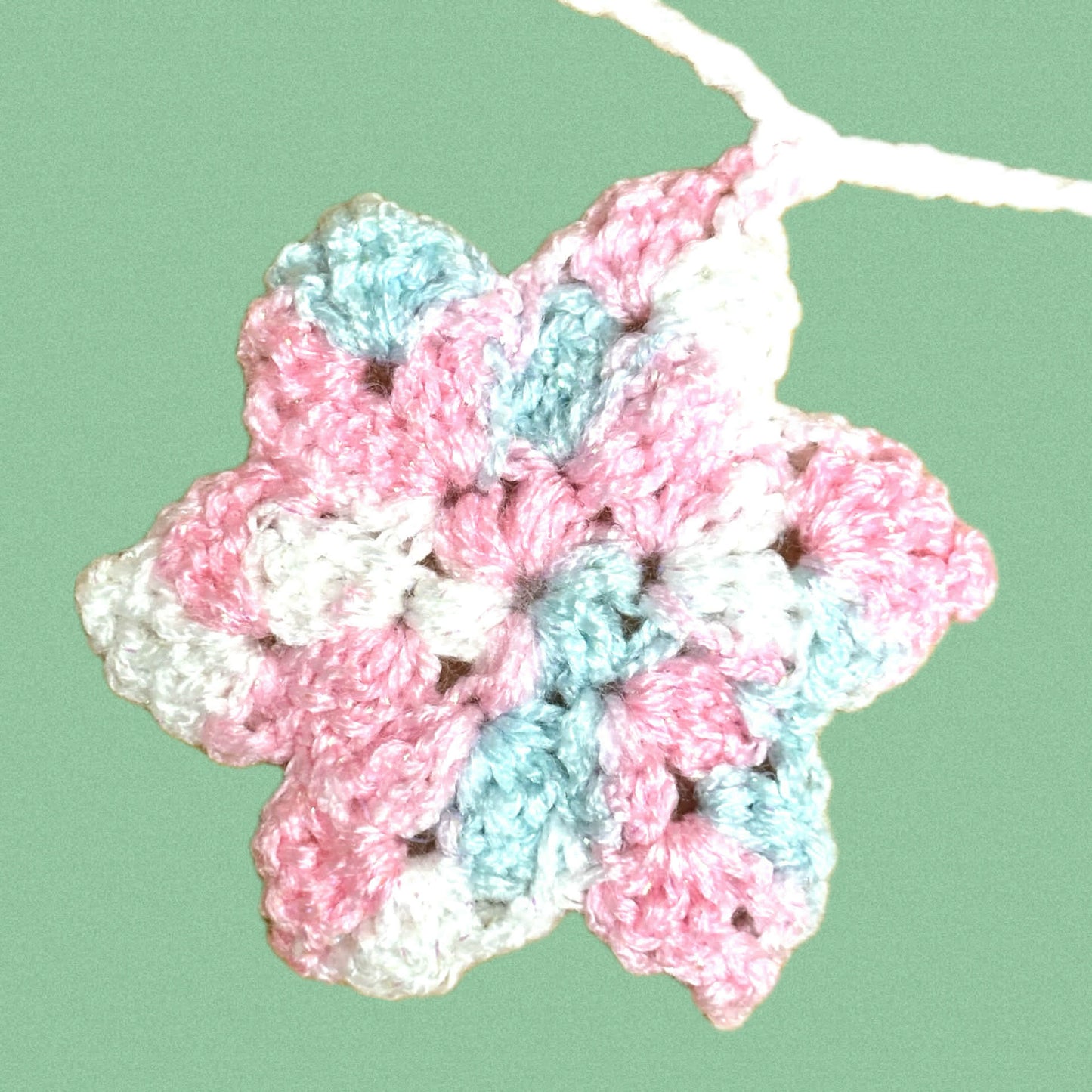 BEAKNITS- "STARRY NIGHT"- CROCHETED CHRISTMAS GARLAND