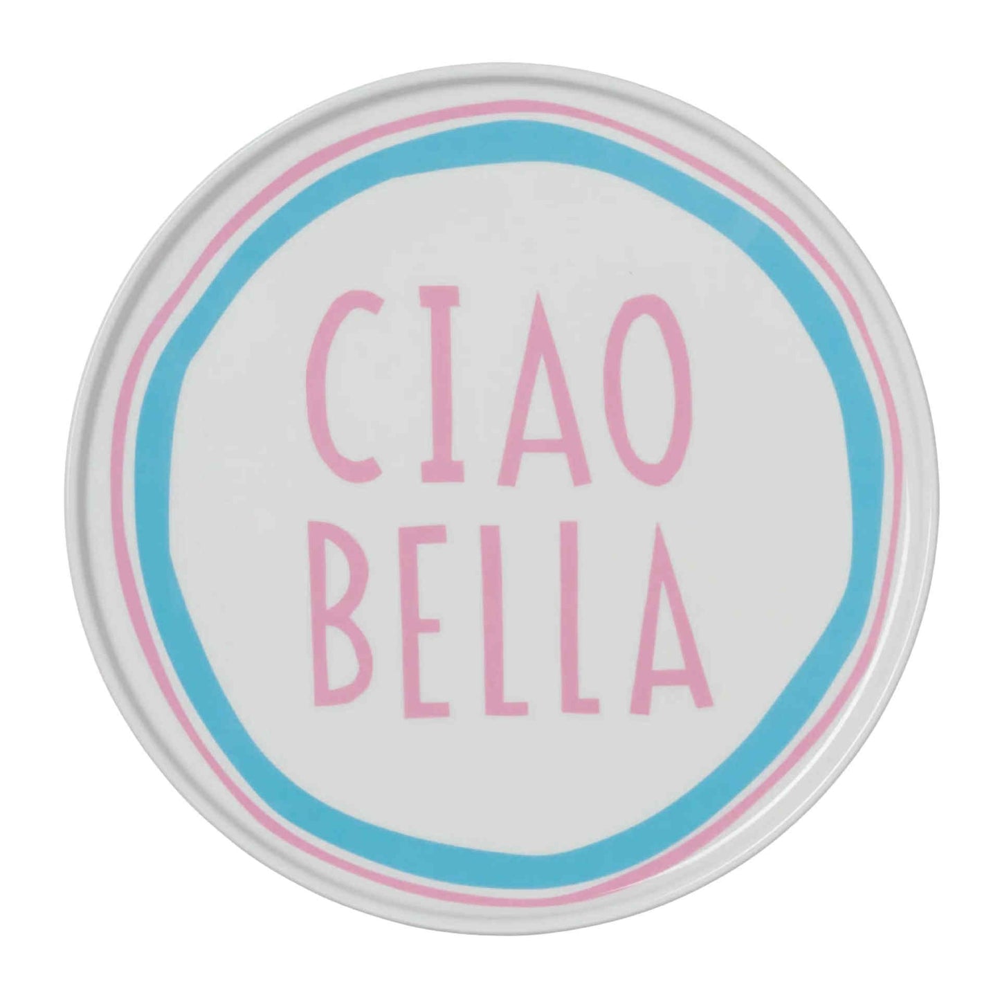In The Roundhouse - Blue "Ciao Bella" Plate