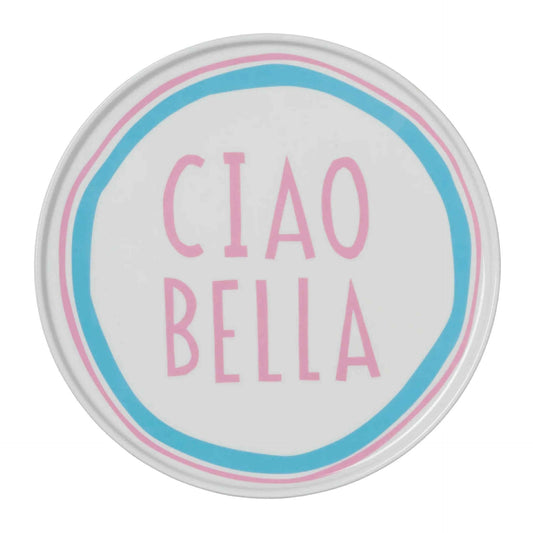 In The Roundhouse - Blue "Ciao Bella" Plate