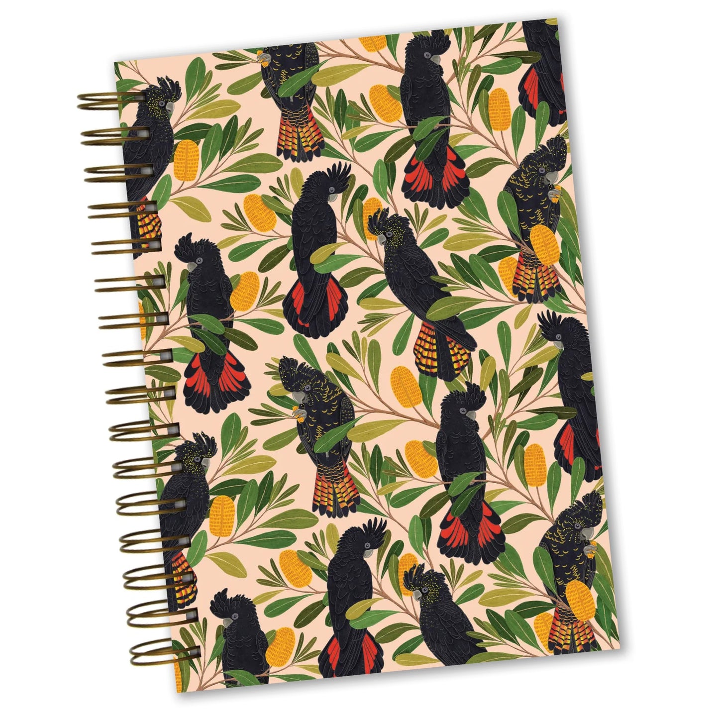 EARTH GREETINGS- Cockatoos & Banksia- A5 Lined Journal