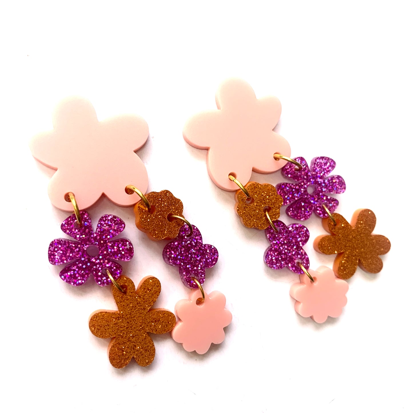 THIS BIRD HAS FLOWN - “Bold Blooms” STATEMENT MULTI PIECE EARRINGS