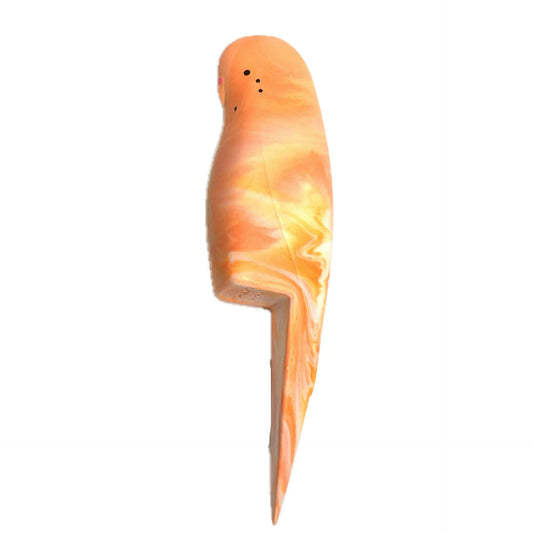 PETE CROMER - RESIN BUDGERIGAR #3- Just Peachy Swirl