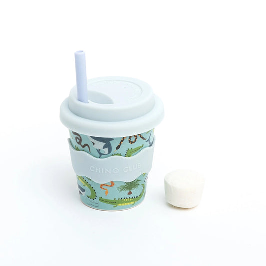 CHINO CLUB- Kids 4oz Reusable Babychino Cup- Deadly Animals