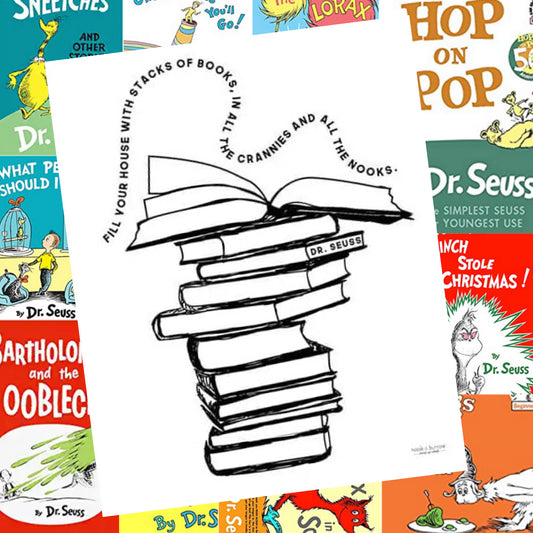 NOOK & BURROW- "Dr Seuss" A4 Print