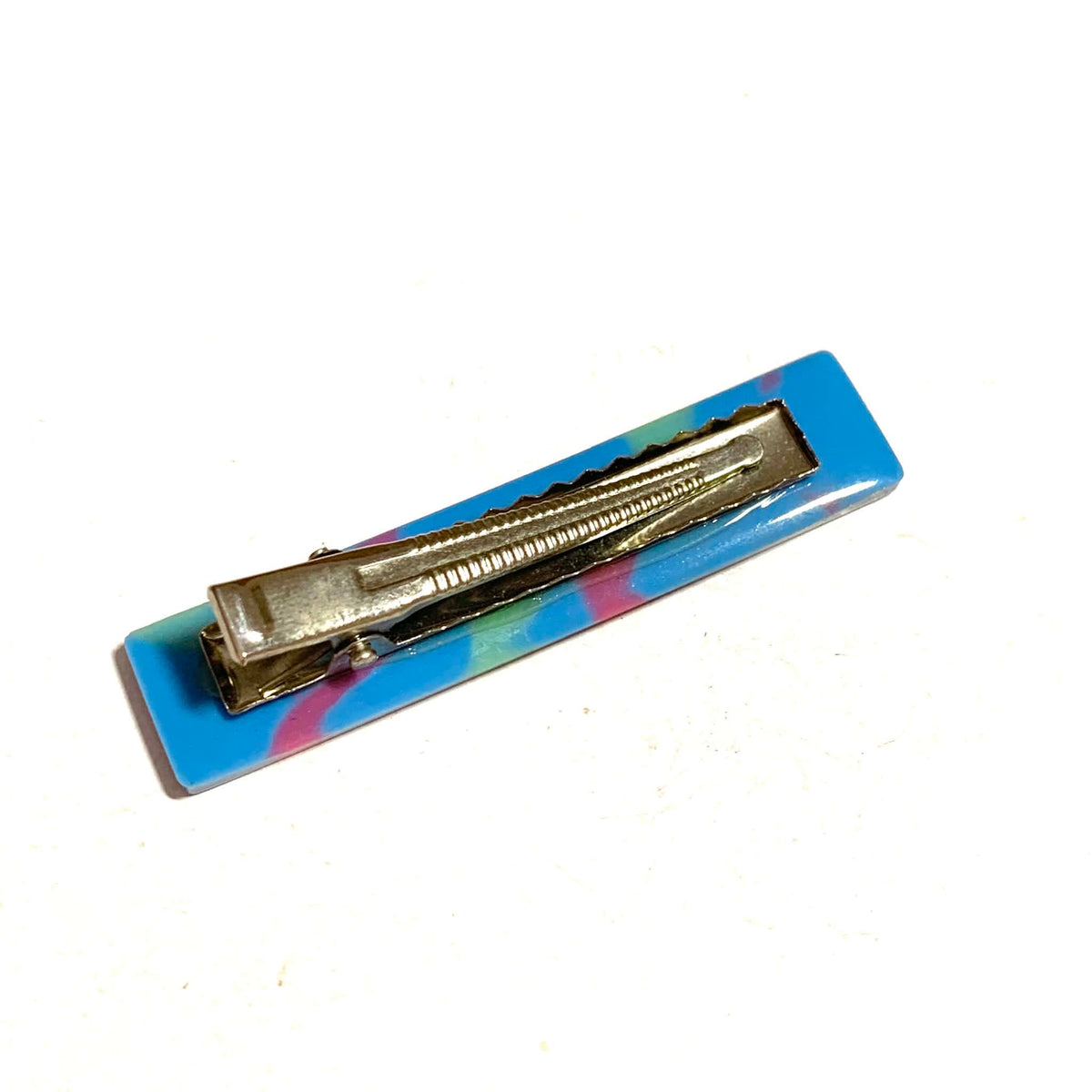 THIS BIRD HAS FLOWN - Blue Tie Dye - Large Acrylic Alligator Hair Clip
