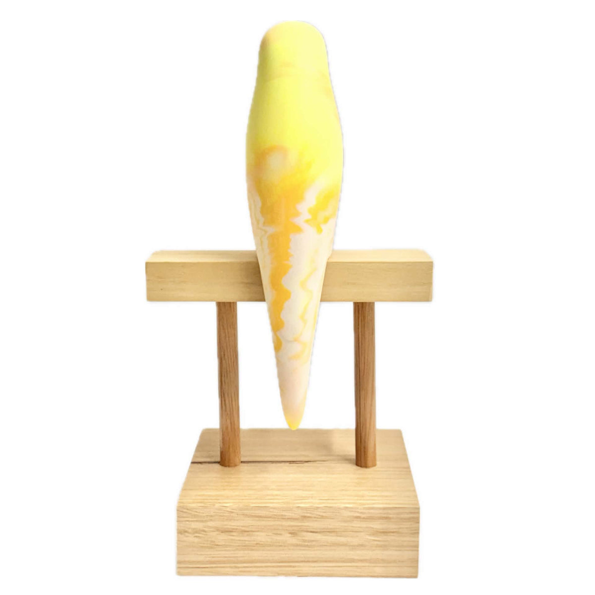 PETE CROMER - RESIN BUDGERIGAR #13 SUNSET YELLOW AND ORANGE