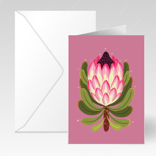 NUOVO - "Pink Waratah" Greeting Card- by Emma Whitelaw