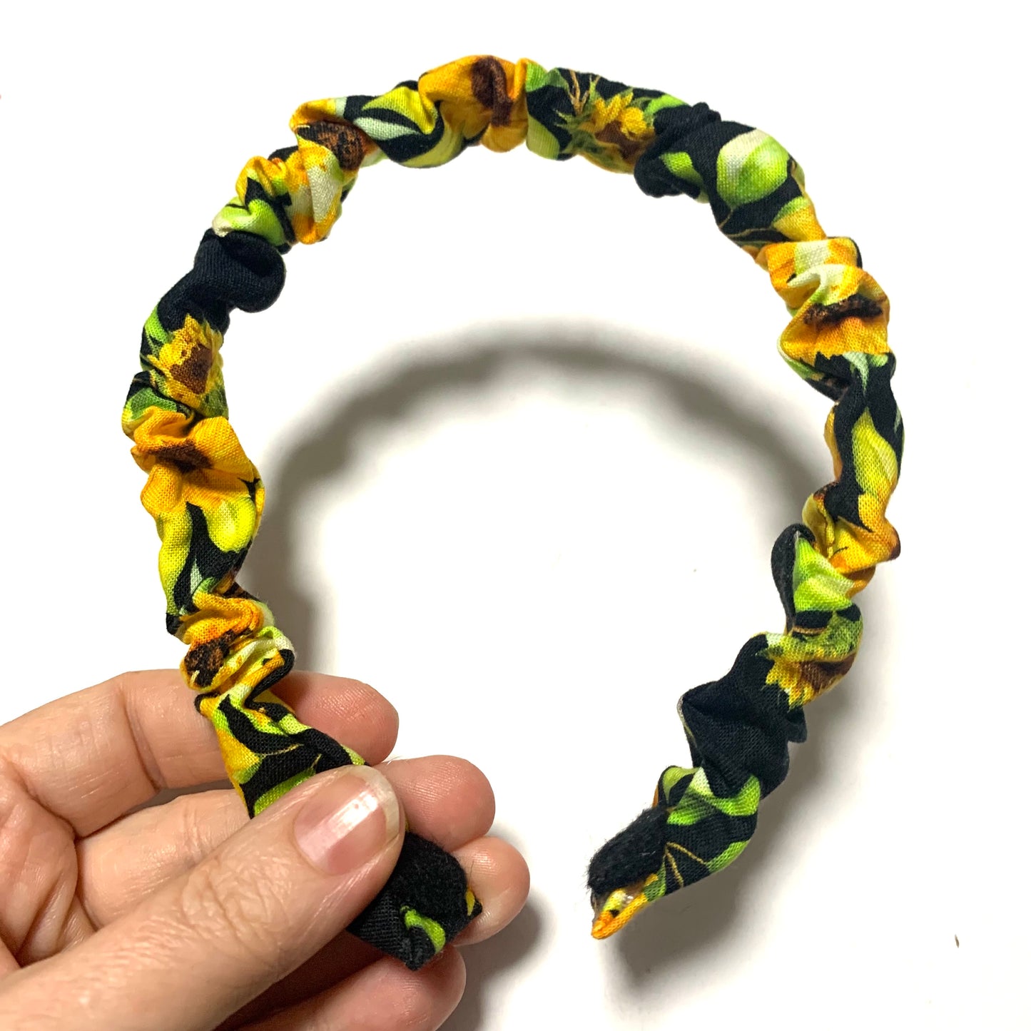 THIS BIRD HAS FLOWN - "Sunflowers"- SMALL SCRUNCHIE HEADBANDS