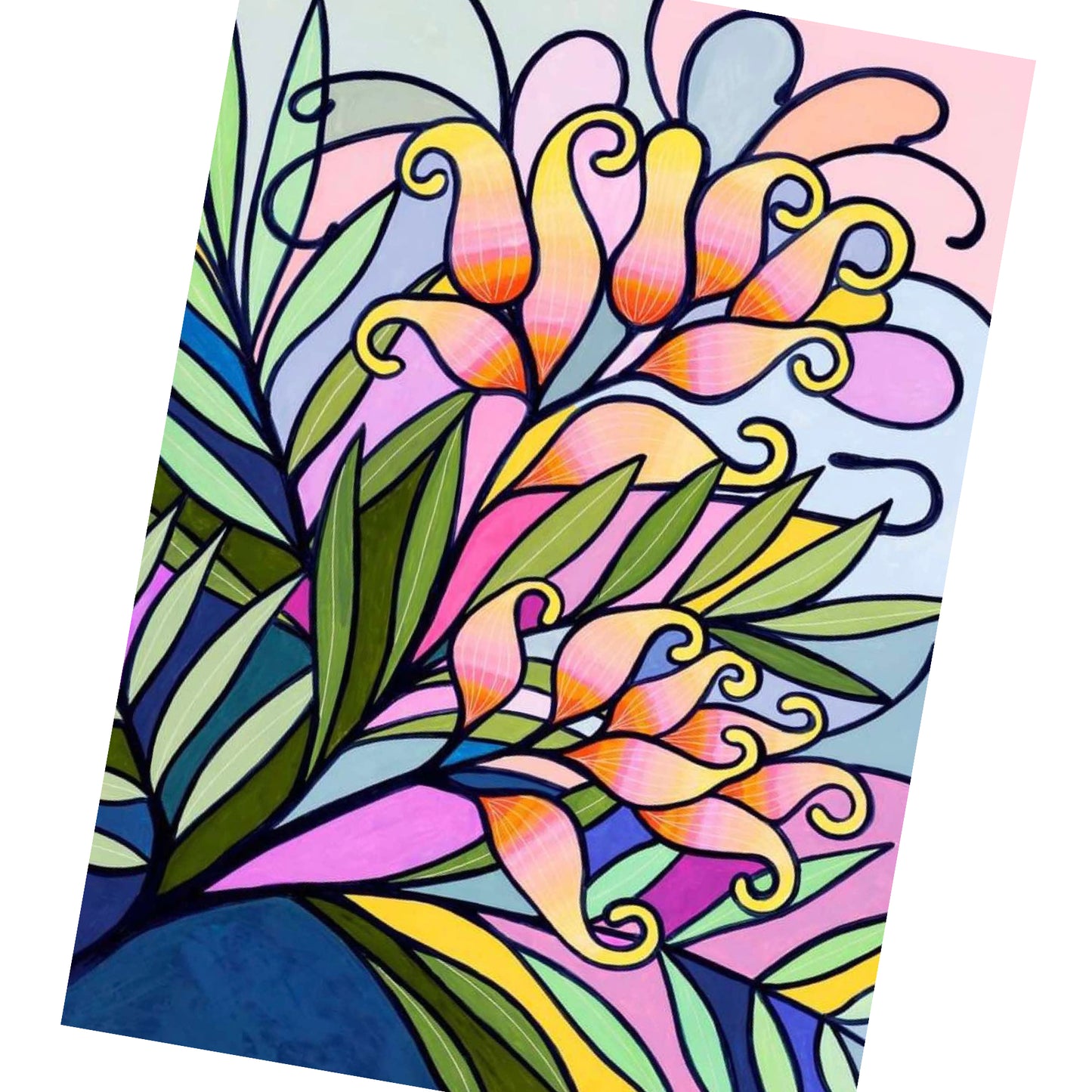 CLAIRE ISHINO- MEDIUM LIMITED EDITION A4 PRINTS- Grevillea in the Garden