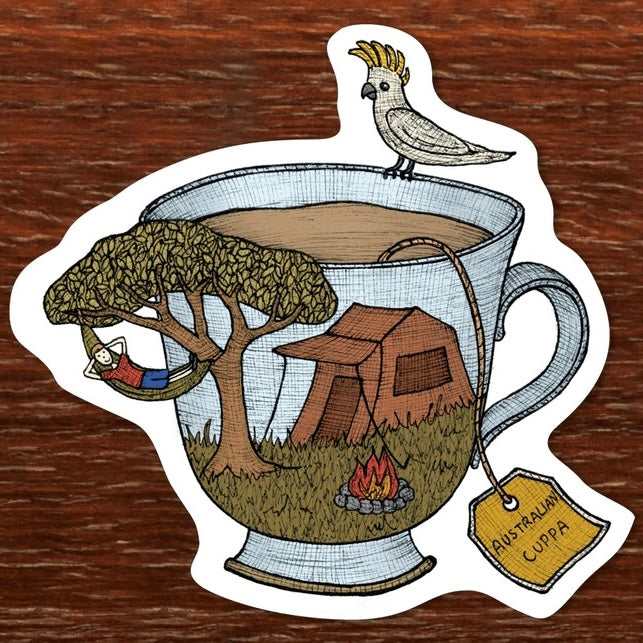 The Nonsense Maker- Teacup Camping Magnet