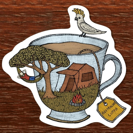 The Nonsense Maker- Teacup Camping Magnet