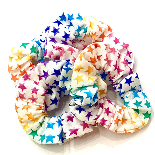 MUMMA WHOOPEE - "Rainbow Stars" REGULAR SCRUNCHIES