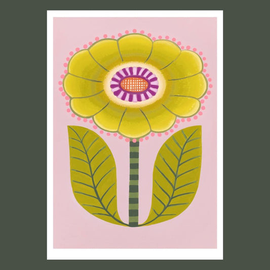 CLAIRE ISHINO- MEDIUM LIMITED EDITION A4 PRINTS- Yellow Bloom