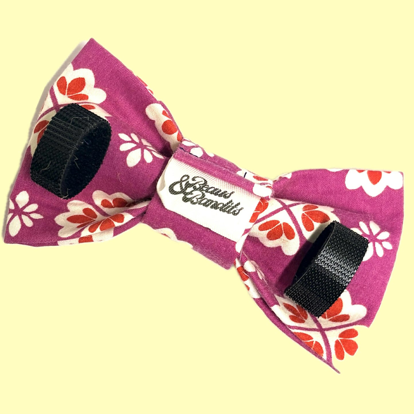 BEAUS AND BANDITS - DOGGY BOW TIE - GEO FLOWERS - MEDIUM