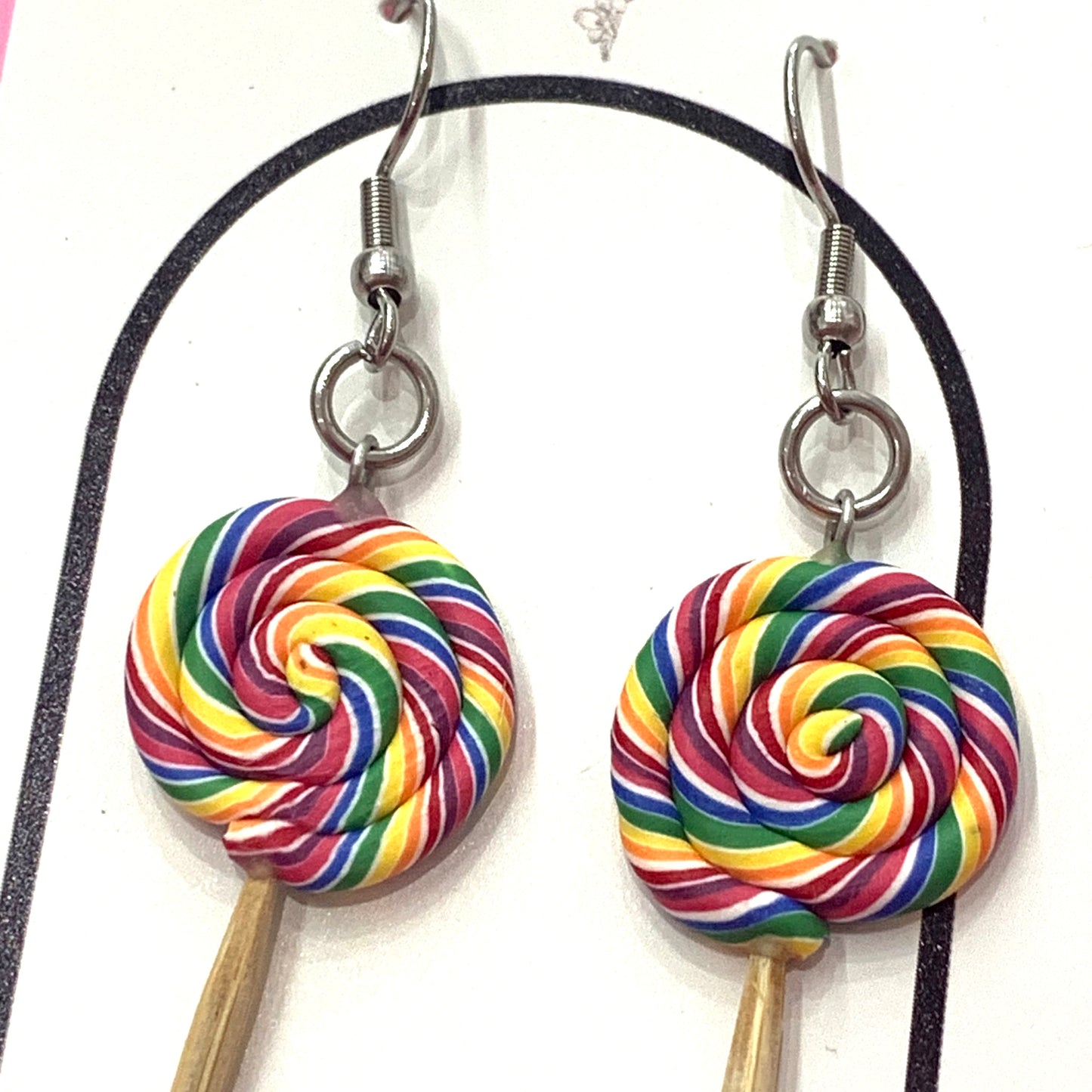 CRAFTED BY COURTNEY- Lollipop Hook Earrings