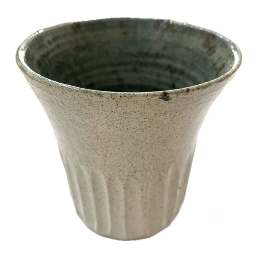 POTTERESS BY ALICIA - Fluted Cup- Blue Inside