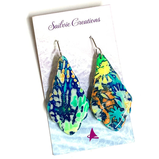 Sailvie Creations - Reef #1 Scalloped Hook Dangle Earrings