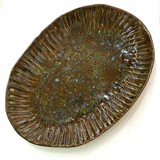 POTTERESS BY ALICIA - Oval Platter- Browns