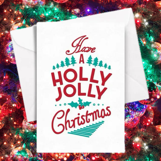 NOOK & BURROW- "Holly Jolly Christmas"- Christmas Card