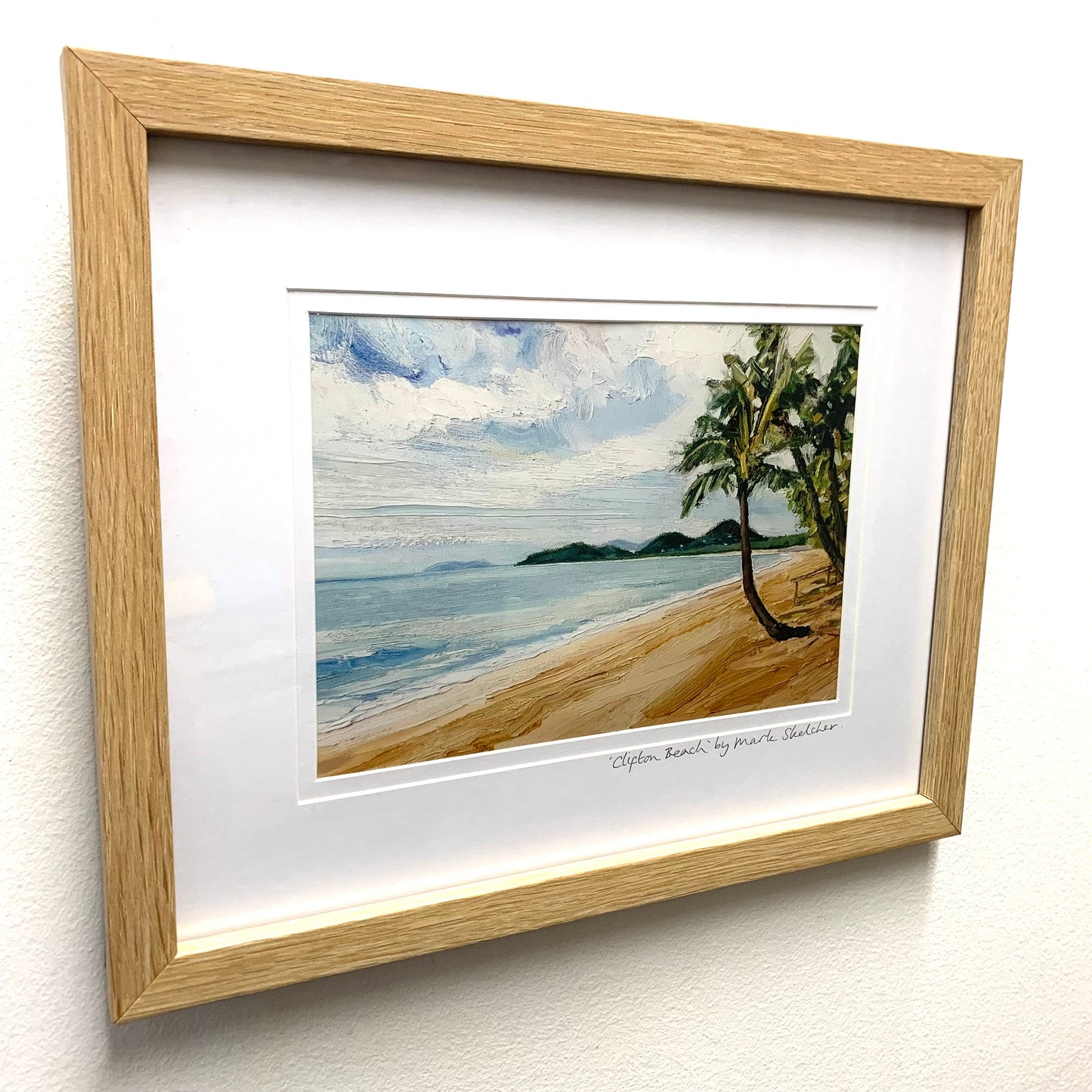 Mark Skelcher Artist - "Clifton Beach (Palms)"- Framed Artist Print