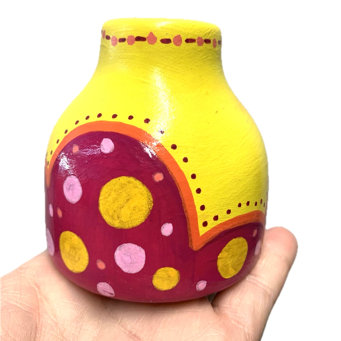 MAKIN' WHOOPEE - Teeny Vase- Yellow & Magenta