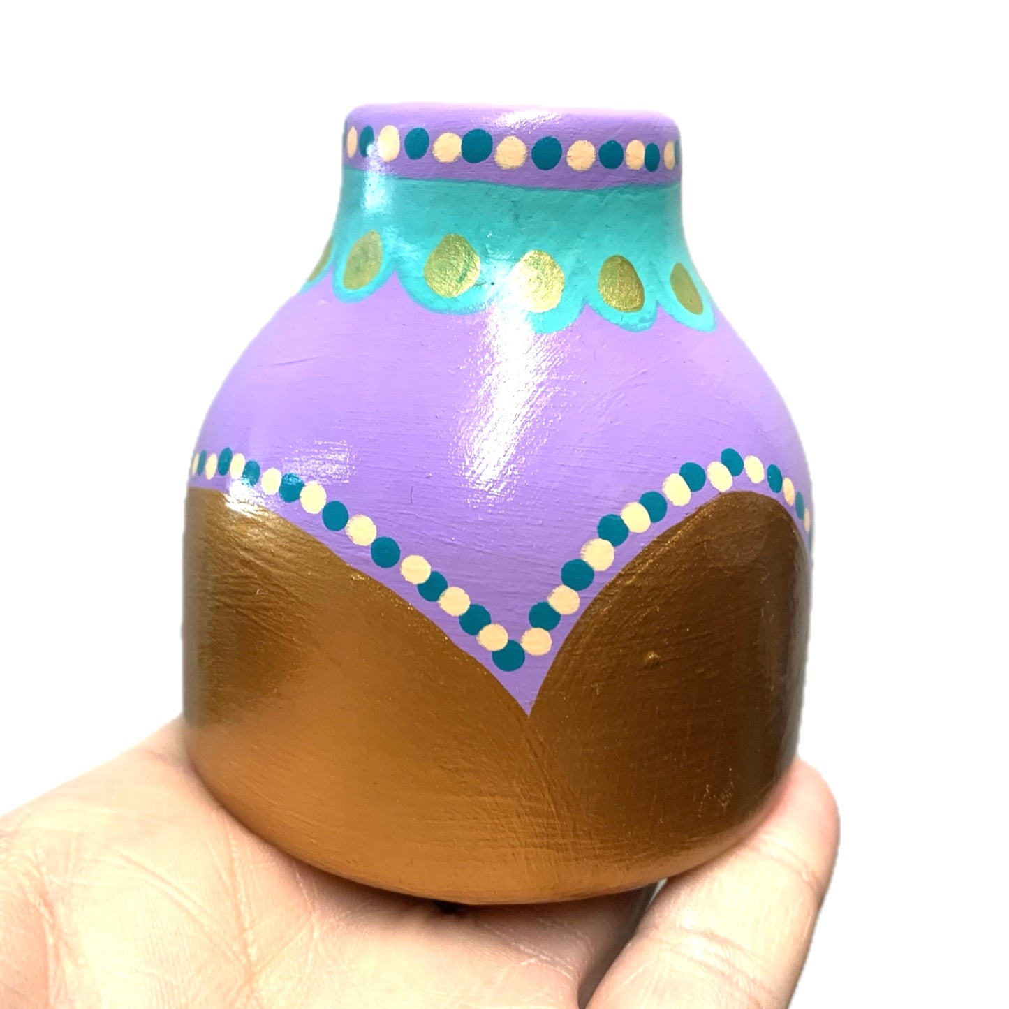 MAKIN' WHOOPEE - Teeny Vase- Gold & Lavender