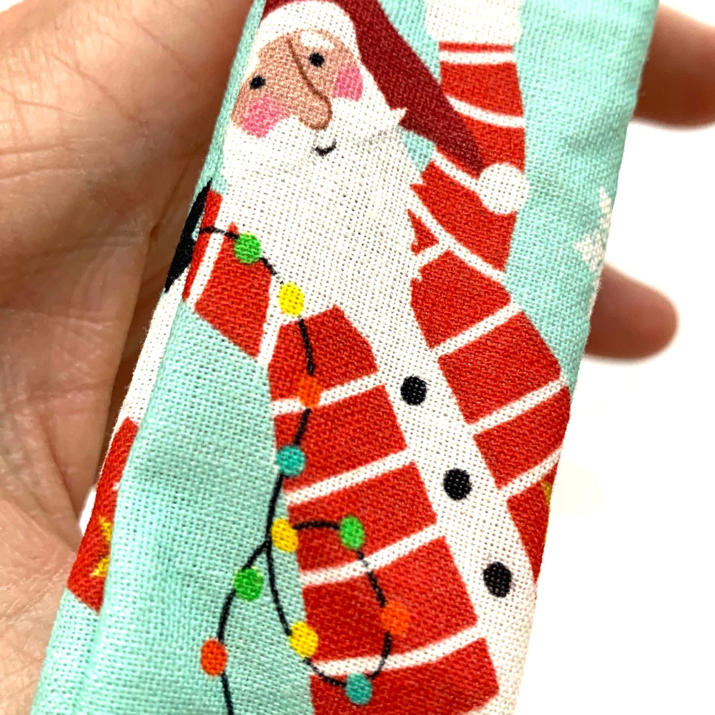 MAKIN' WHOOPEE - Regular “Aqua Cheeky Santa” SCRUNCHIE