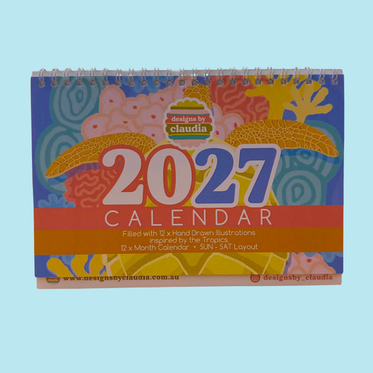 DESIGNS BY CLAUDIA - 2027 DESK CALENDAR A5