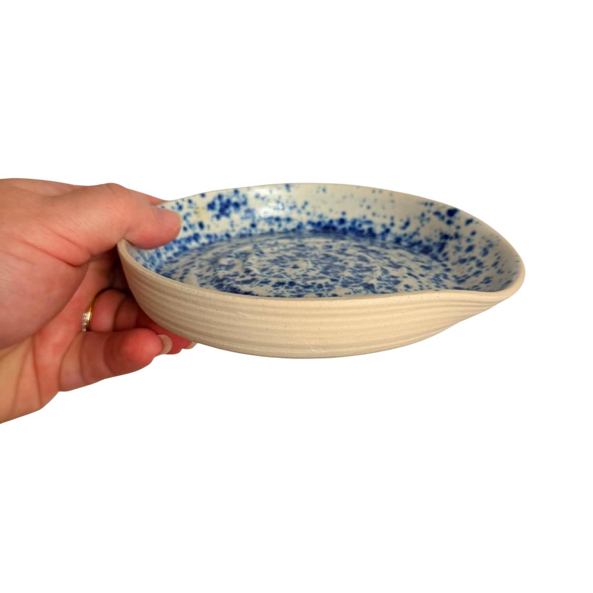 POTTERESS BY ALICIA - Spoon Rest - Blue Speckled