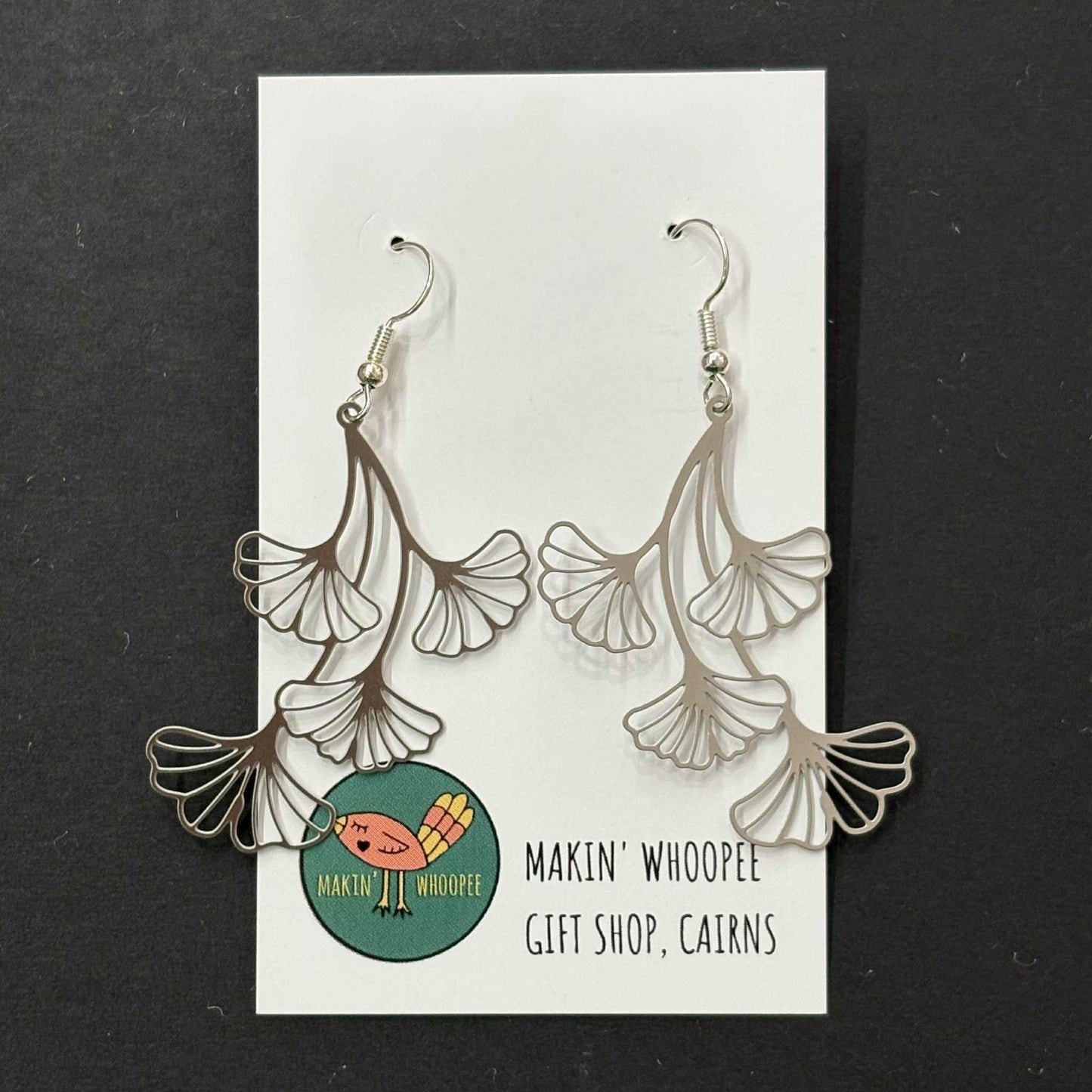 MAKIN' WHOOPEE - "Ethereal Leaves" Stainless Steel Earrings