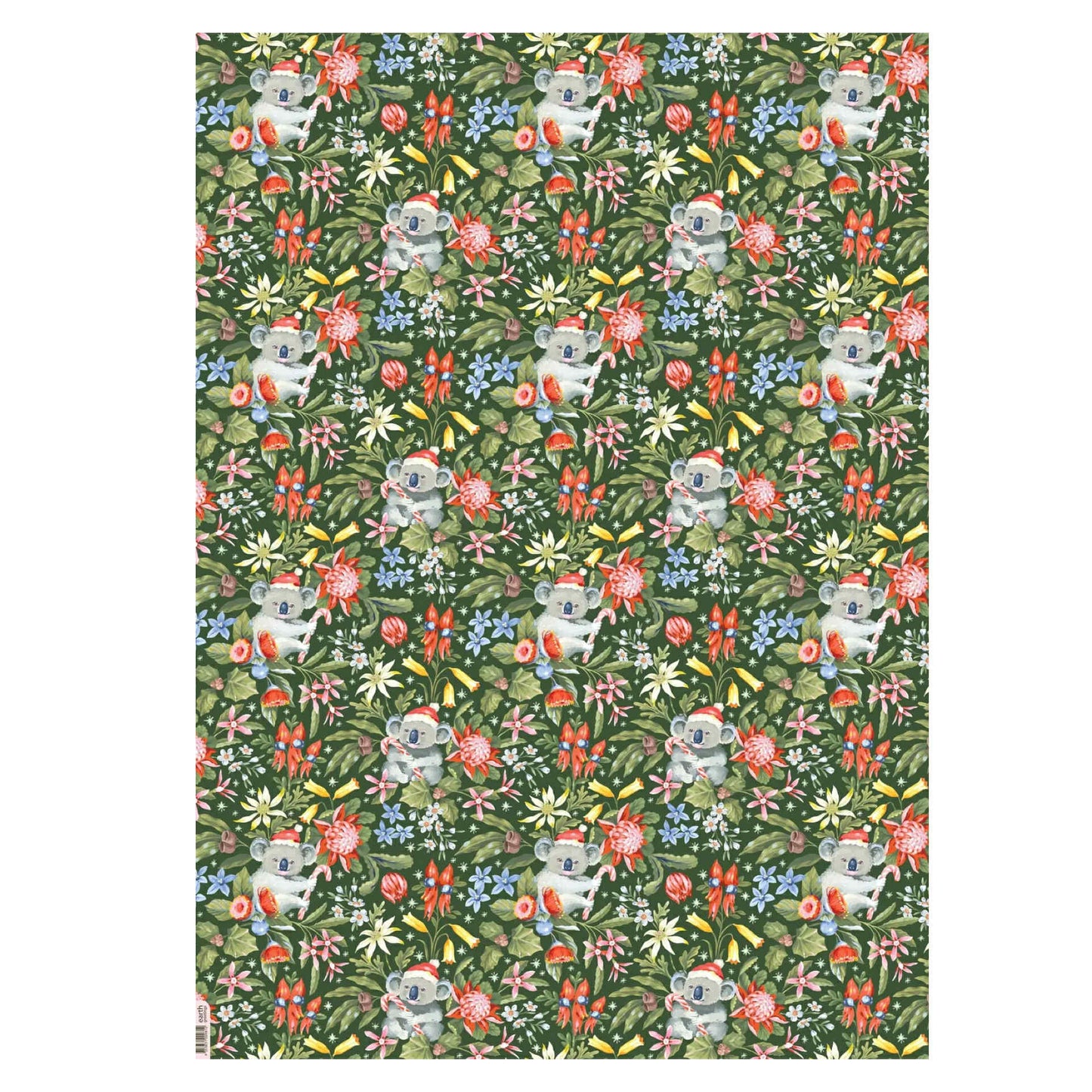 EARTH GREETINGS- Christmas Koalas- Folded Christmas Gift Wrap - Jayne Branchflower