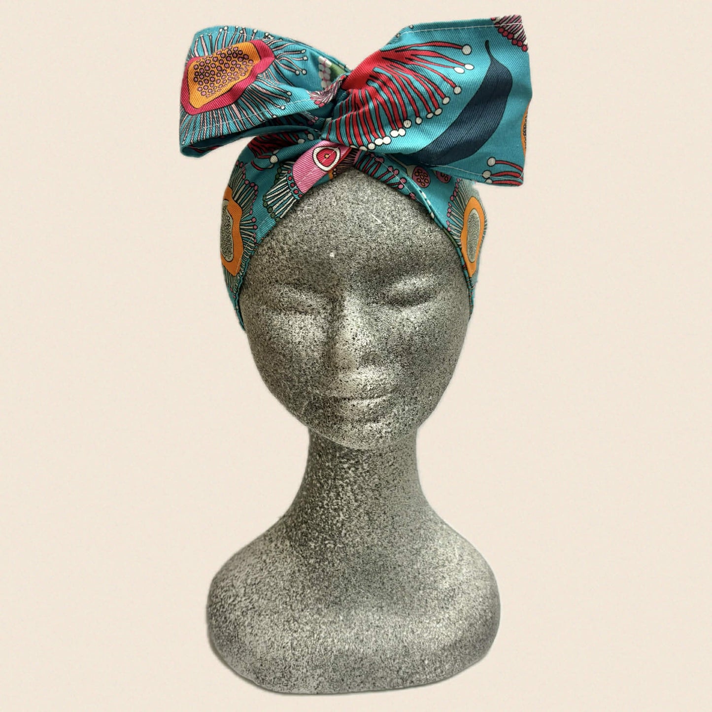 OH SEW ROSY: WIRE HEADBAND - Turquoise Natives (Jocelyn Proust Fabric)