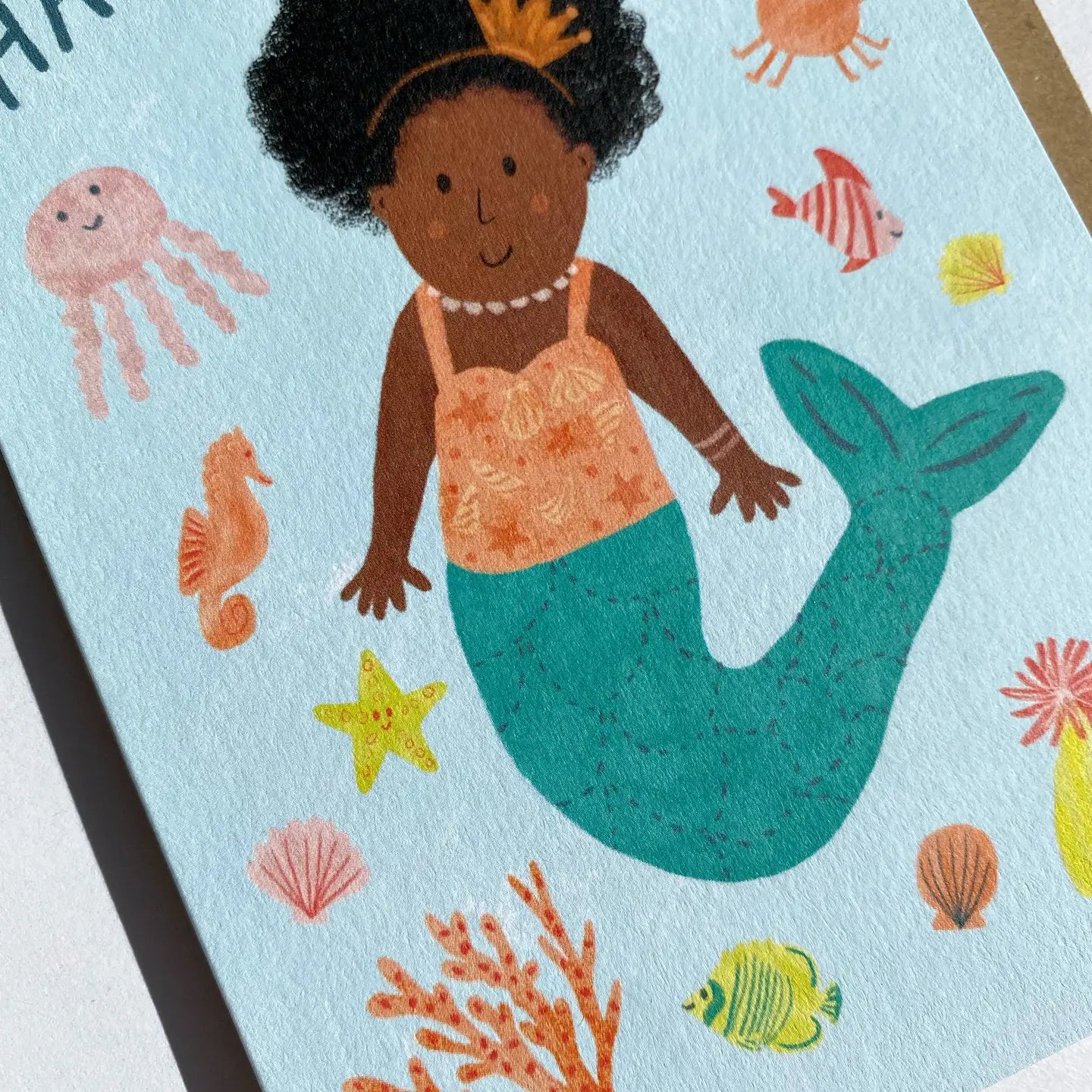 LAUREN SISSON STUDIO- "Happy Birthday" Mermaid - Blank Greeting Card