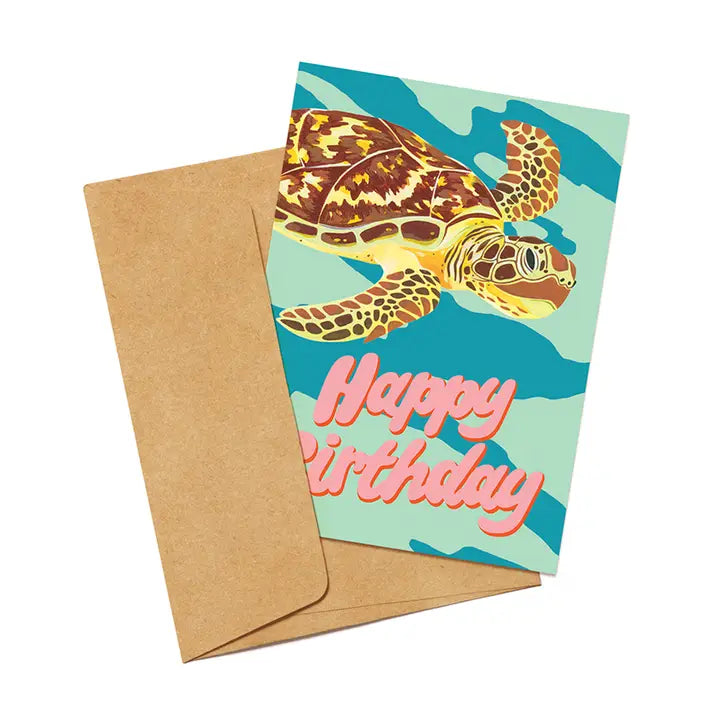 OUTER ISLAND - 'Happy Birthday' Turtle Greeting Card