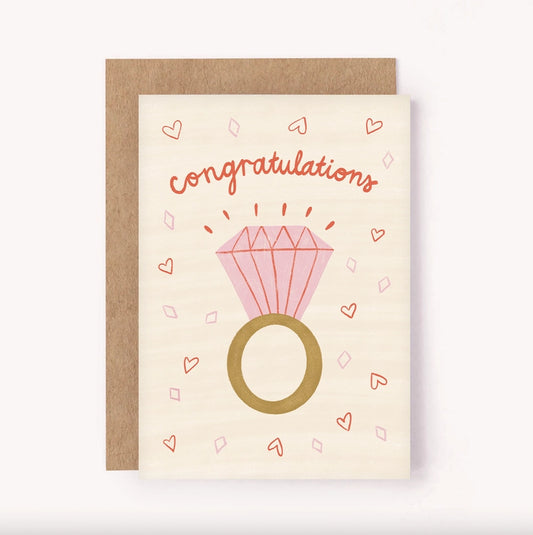 LAUREN SISSON STUDIO- "Congratulations Ring" Engagement Card