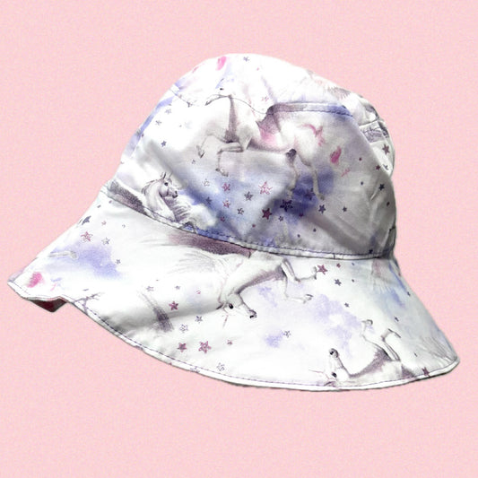 Teacups n Quilts- Unicorn Fabric Hat- Kids Size Large