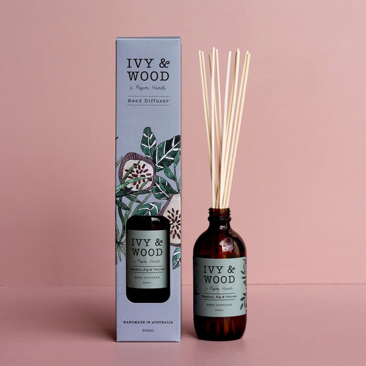 IVY & WOOD - Botanicals Reed Diffuser- Bamboo, Fig & Vetiver